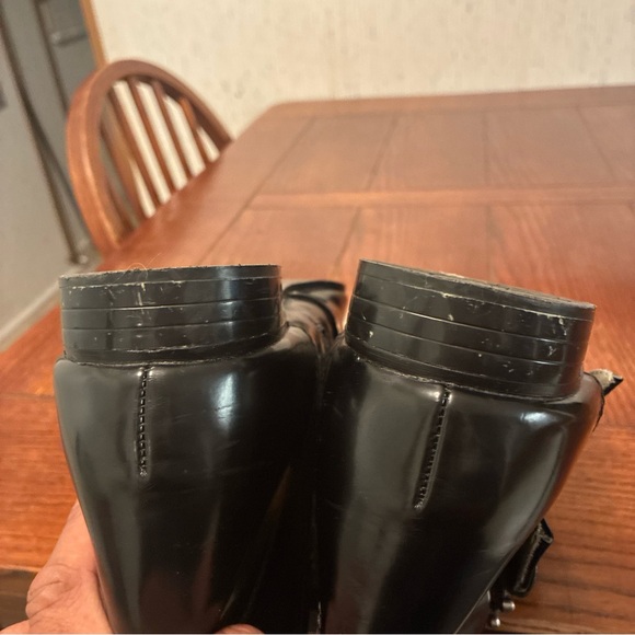 Demonia Brogue 06 Ankle Boot Men’s 12 Unisex Black Nappa Faux Leather Skulls - Picture 11 of 15